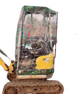 Small excavator cab cover, PVC waterproof protective sun visor, with zipper window design & PVC Flim Compatible with Bobcat E20/Kubota U17 for 1760-3530 lbs, Waterproof UV Rain Protection