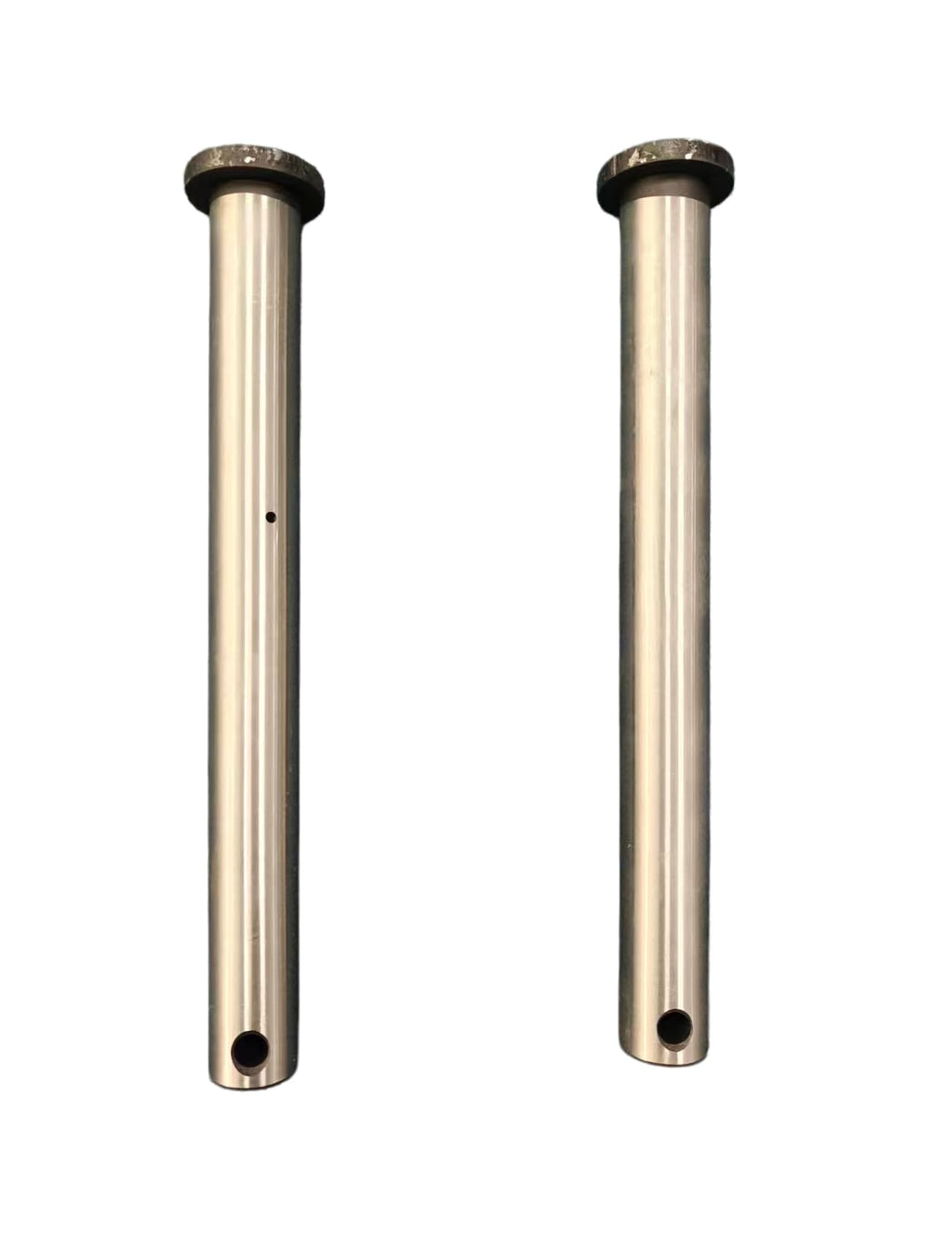 2PCS Mini Excavator Bucket Pins, 25mm Diameter x 250mm Length Replacement Pivot Pin Set with Flange Head and Retaining Holes for Bucket Linkage