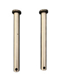 2PCS Mini Excavator Bucket Pins, 25mm Diameter x 250mm Length Replacement Pivot Pin Set with Flange Head and Retaining Holes for Bucket Linkage