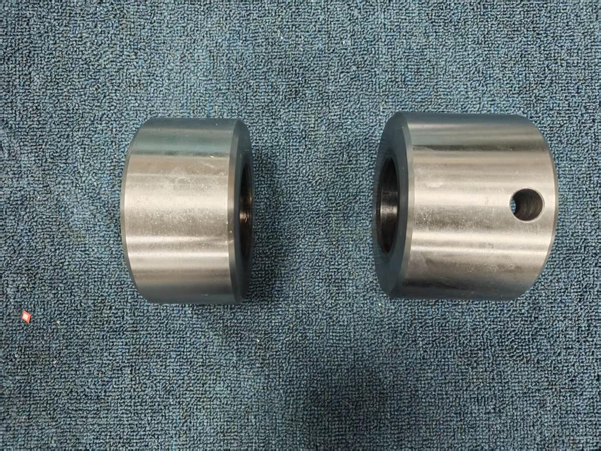 2pcs 60mm Weld-On Bucket Pin Bushings, Hardened Steel Bucket Ears Repair Kit Fits CAT 312 Komatsu PC120 John Deere 130 Excavator