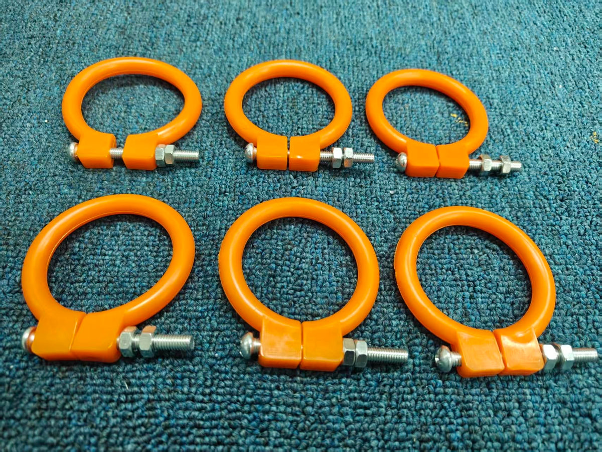 6PCS Excavator Bucket Pin Dust Seal Rings, Heavy Duty Split Clamp Dust Guards for Mini Excavator Bucket Linkage, Wear Resistant, Multiple Sizes Available