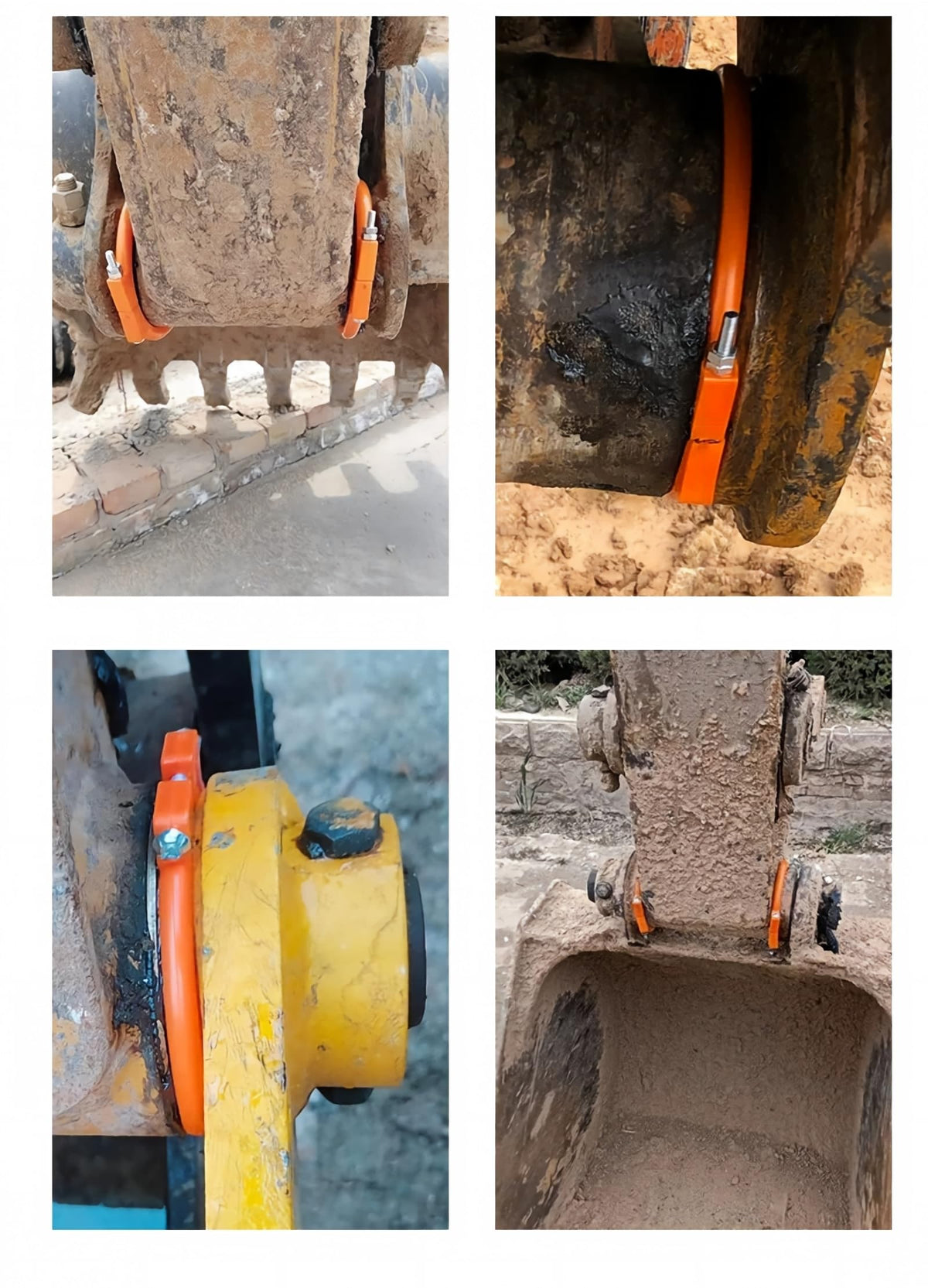 6PCS Excavator Bucket Pin Dust Seal Rings, Heavy Duty Split Clamp Dust Guards for Mini Excavator Bucket Linkage, Wear Resistant, Multiple Sizes Available
