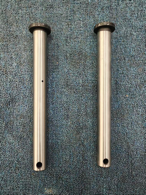 2PCS Mini Excavator Bucket Pins, 25mm Diameter x 250mm Length Replacement Pivot Pin Set with Flange Head and Retaining Holes for Bucket Linkage